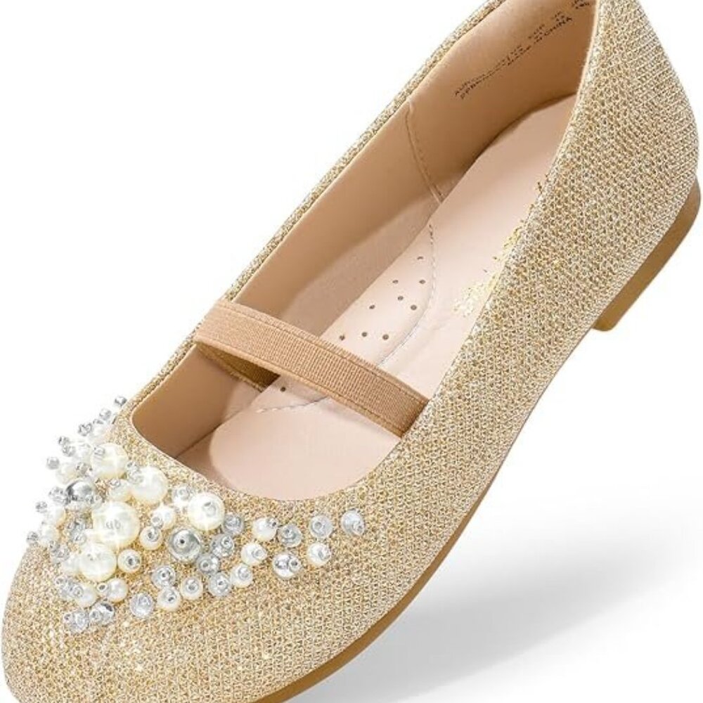 DREAM PAIRS Girls Dress Shoes Mary Jane Ballerina Flats Shoes for Toddler/Little